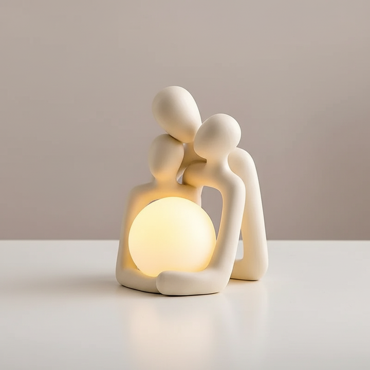 Unikalna ceramiczna lampa stołowa-rzeźba Ceramoon, stylowa dekoracja i pomysł na prezent.