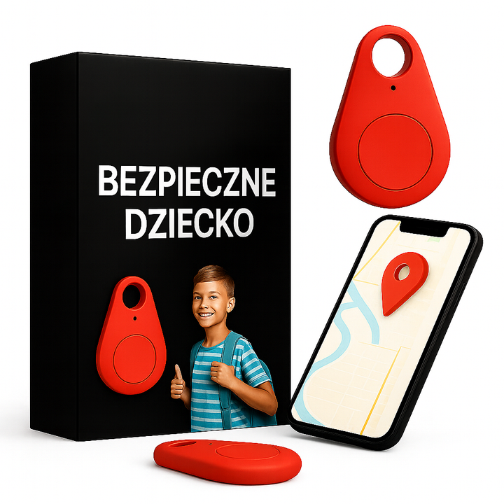 Wodoodporny lokalizator GPS dla dzieci, model mini z IP67. Gadżet technologiczny, zwiększa ich bezpieczeństwo.