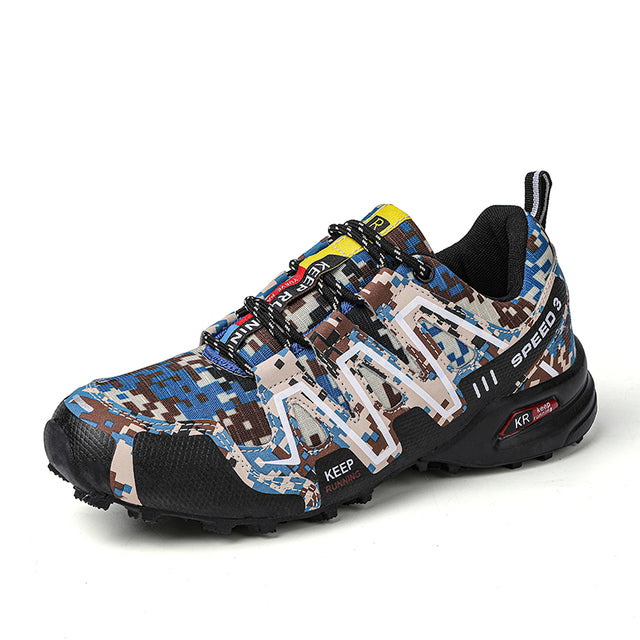 Wytrzymałe męskie buty outdoorowe RoverTrail, gwarantujące stabilność i bezpieczeństwo na trudnym terenie.