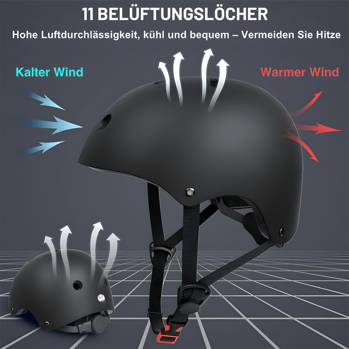 Kask rowerowy SafeRide z regulowanymi paskami, gwarantujący idealne dopasowanie i bezpieczeństwo.