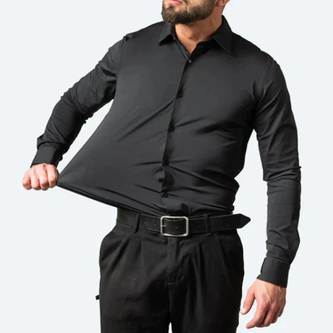 Modna męska koszula stretch Lucas, elegancka i casualowa. Klasyczny fason, wysoki komfort noszenia, idealna na wiele okazji.