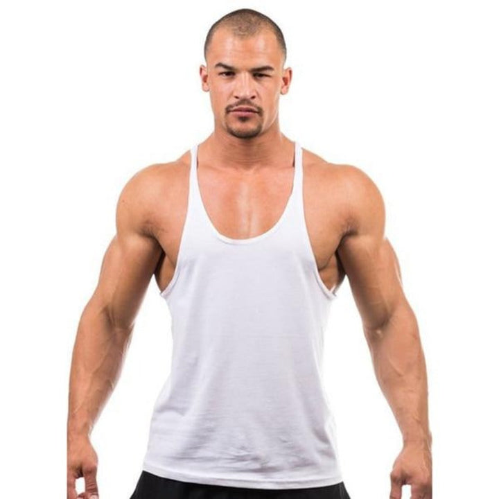 Luźny męski tank top, doskonały na lato. Komfortowa koszulka bez rękawów z dekoltem O-neck.