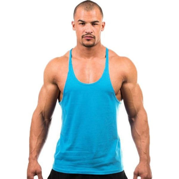 Odzież męska: komfortowy tank top bez rękawów. Jednokolorowa koszulka casual na lato.