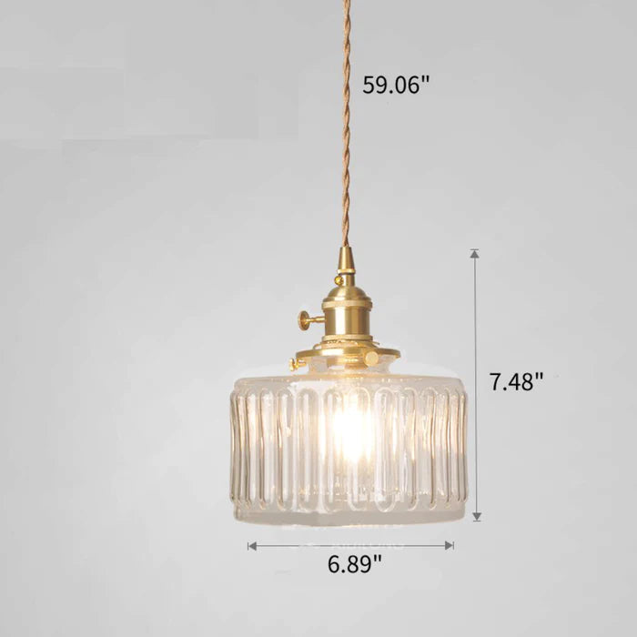 Kryształowa lampa wisząca retro, szklana, do salonu lub sypialni, styl vintage.