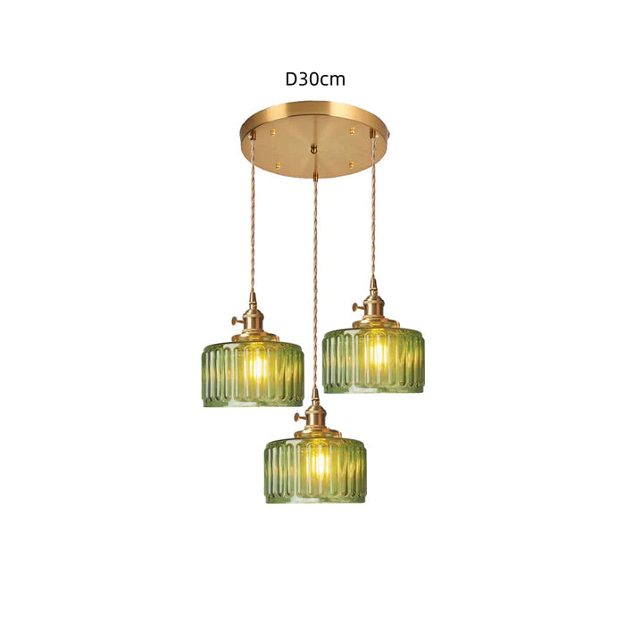 Elegancka szklana lampa wisząca vintage, z kryształkami, do salonu Harrison.