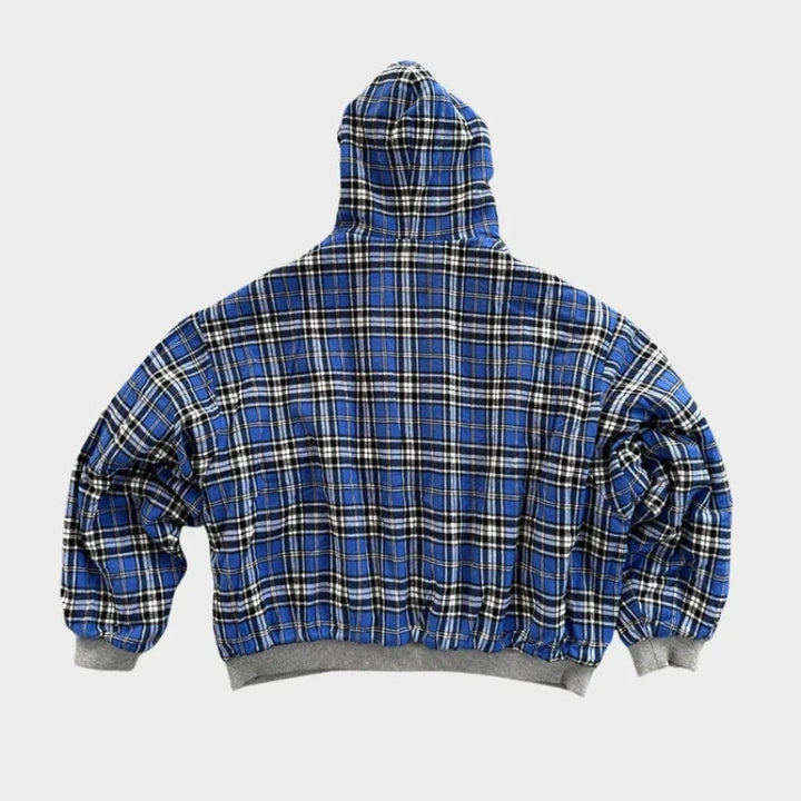 Bluza męska z kapturem, dwustronna, krój oversize. Wygodna odzież streetwear, uniwersalny styl 2w1.