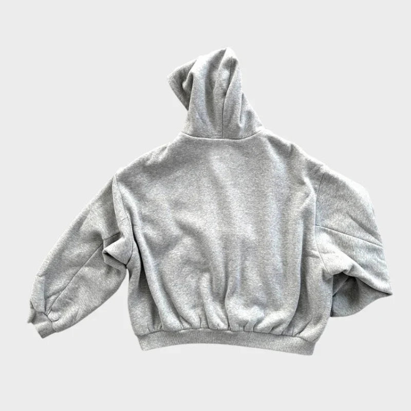 Innowacyjna męska bluza dwustronna oversize z kapturem. Dwa style w jednej, idealna do miejskiego streetwearu.