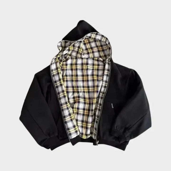 Luźna męska bluza oversize z kapturem, dwustronna. Nowoczesny streetwear, komfort i modny styl miejski.