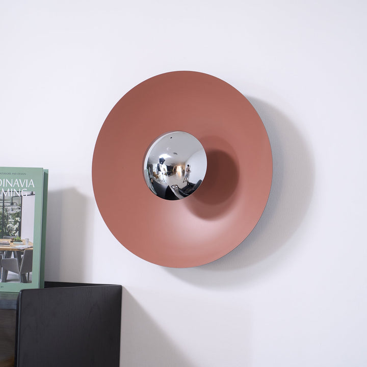 Lampa ścienna LED, okrągła, nowoczesna i minimalistyczna, idealna do salonu.