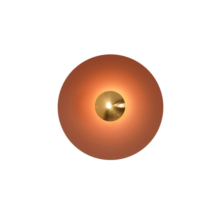 Lampa ścienna LED okrągła, metalowa, energooszczędna, do sypialni.