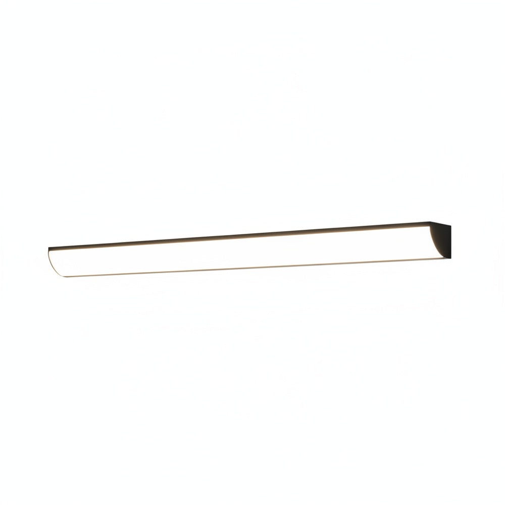 Czarna minimalistyczna lampa ścienna LED, zewnętrzna, aluminiowa, do ogrodu i elewacji.