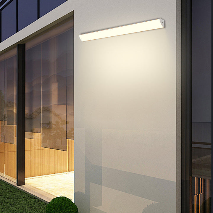 Nowoczesna lampa ścienna LED IP65, biała, do oświetlenia ogrodu, tarasu, elewacji.