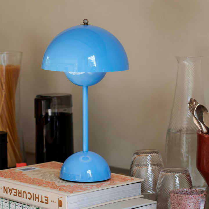 Bezprzewodowa lampa stołowa LED MoonGlow, energooszczędne oświetlenie.