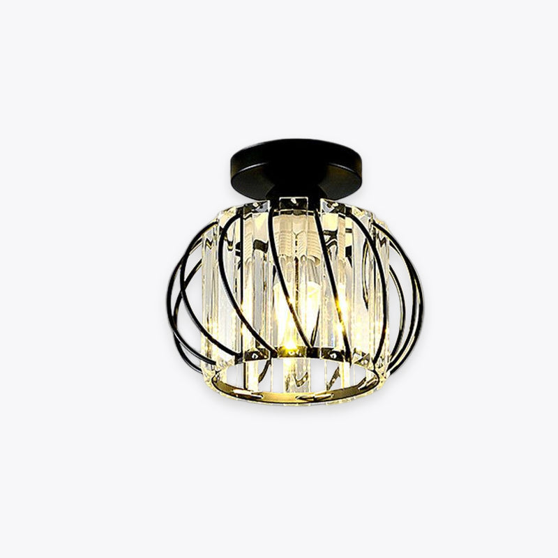 Lampa sufitowa glamour z kryształami w kształcie kuli. Idealne oświetlenie dekoracyjne do salonu.