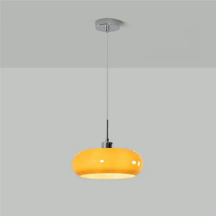 Lampa wisząca w stylu Bauhaus, szklana, oświetlenie design dla wnętrz retro.