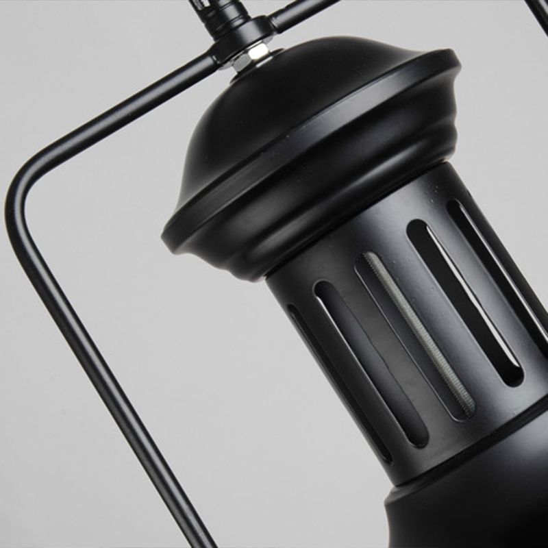 Stylowa lampa wisząca retro/industrialna, metalowa czarna kopuła, oświetlenie do kuchni.