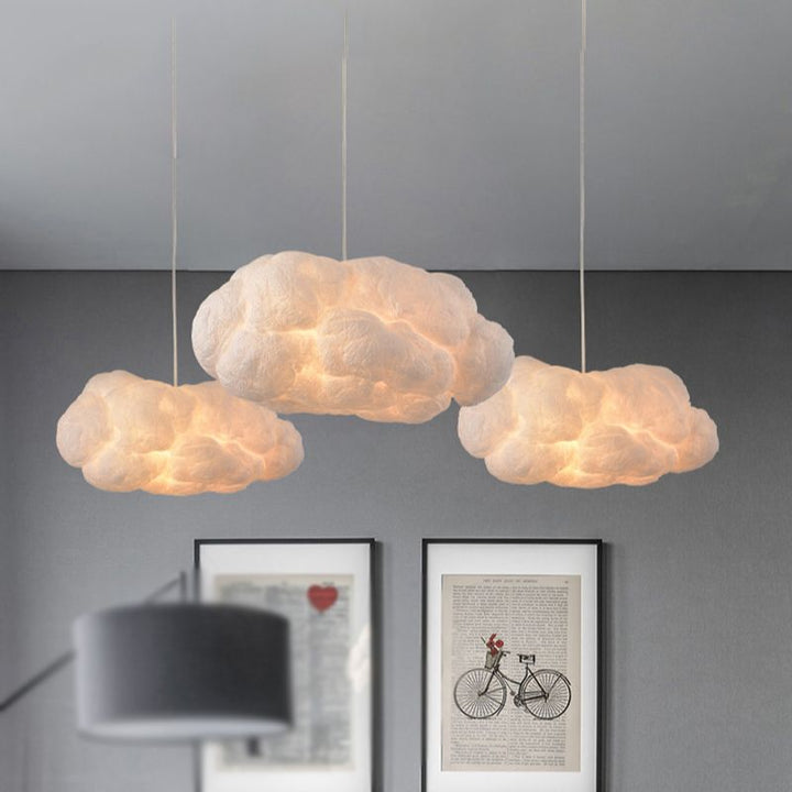 Lampa wisząca skandynawska Chmura E27, uniwersalne oświetlenie wnętrz z regulacją wysokości.