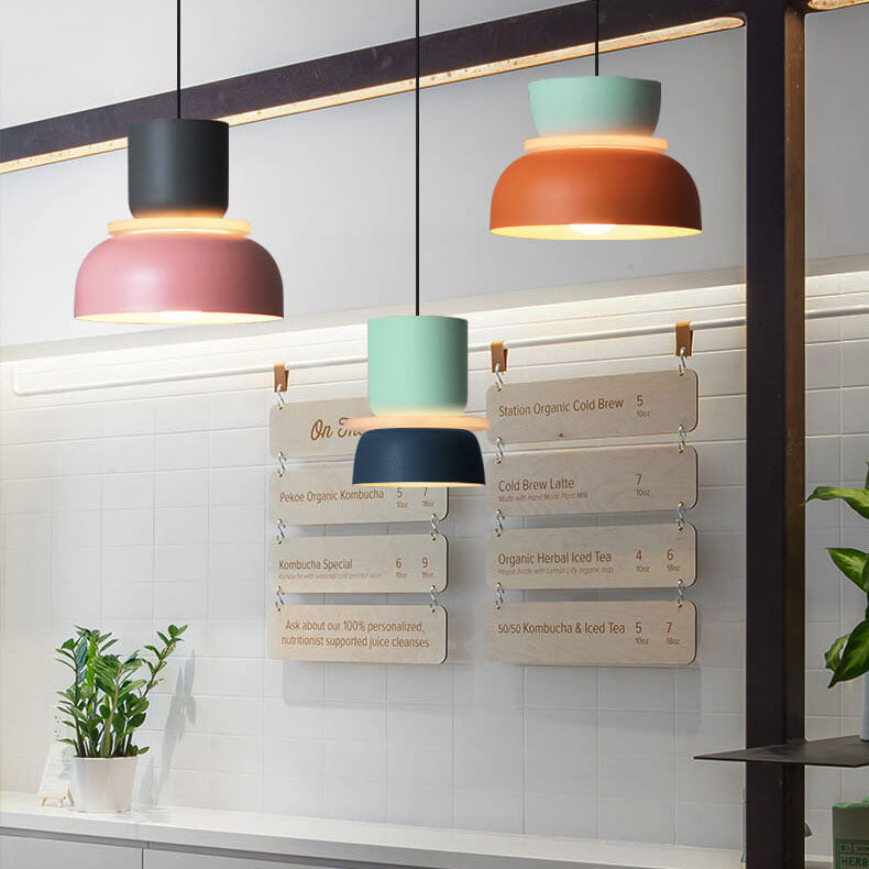 Lampa wisząca Macarons: minimalistyczny, pastelowy design. Skandynawska dekoracja do nowoczesnej kuchni.