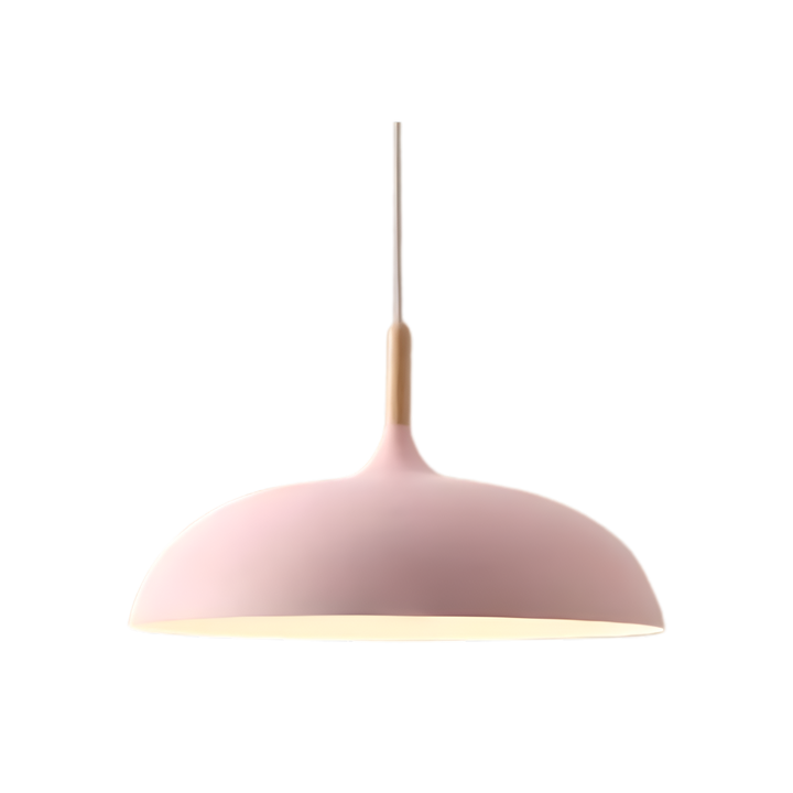 Minimalistyczna lampa wisząca nordycka z żelaza i drewna, E27. Oświetlenie do kuchni.