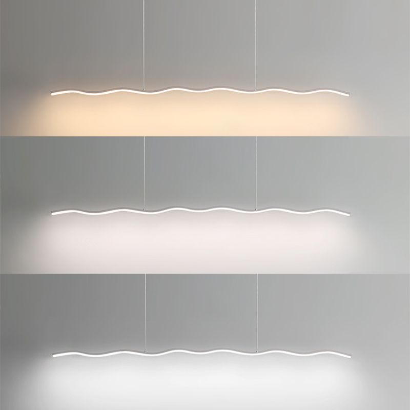 Lampa wisząca LED WaveGlow fala, źródło jasnego, energooszczędnego oświetlenia.