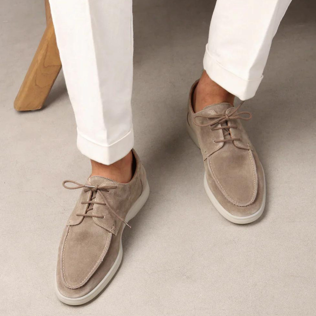 Męskie eleganckie mokasyny sznurowane Diederik. Wysokiej jakości skórzane buty do formalnych i casualowych stylizacji.