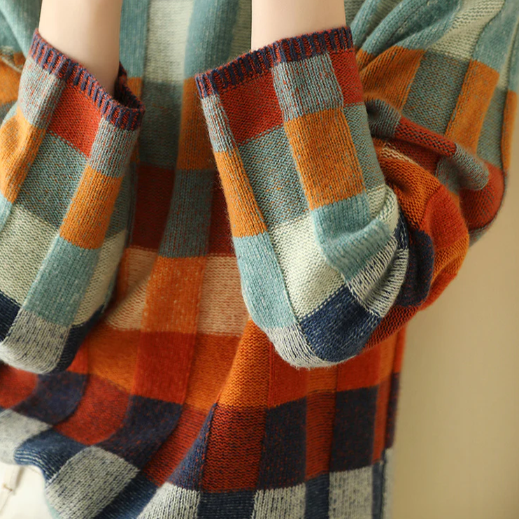 Modny damski sweter Aurora z golfem, wykonany z luksusowego kaszmiru. Ciepły, elegancki i zrównoważony na jesień.