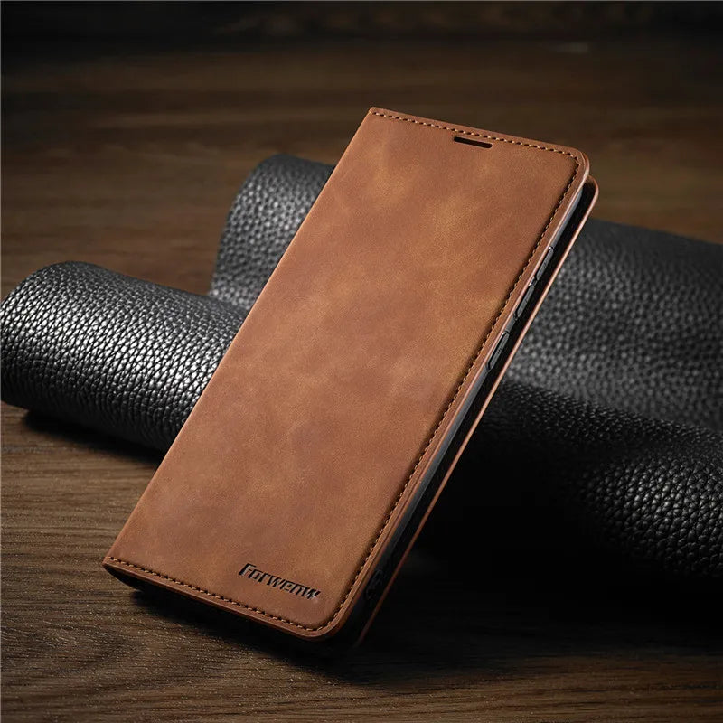 Skórzane etui magnetyczne na iPhone – doskonały prezent. Elegancki design i skuteczna ochrona dla smartfona.