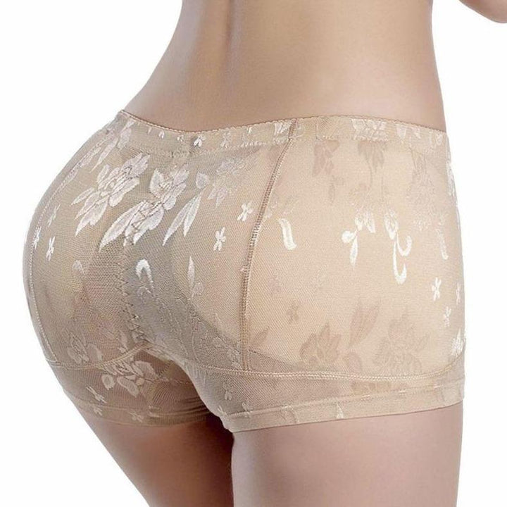 Damskie majtki push-up z eleganckim kwiatowym wzorem, modelujące sylwetkę i zapewniające komfort.