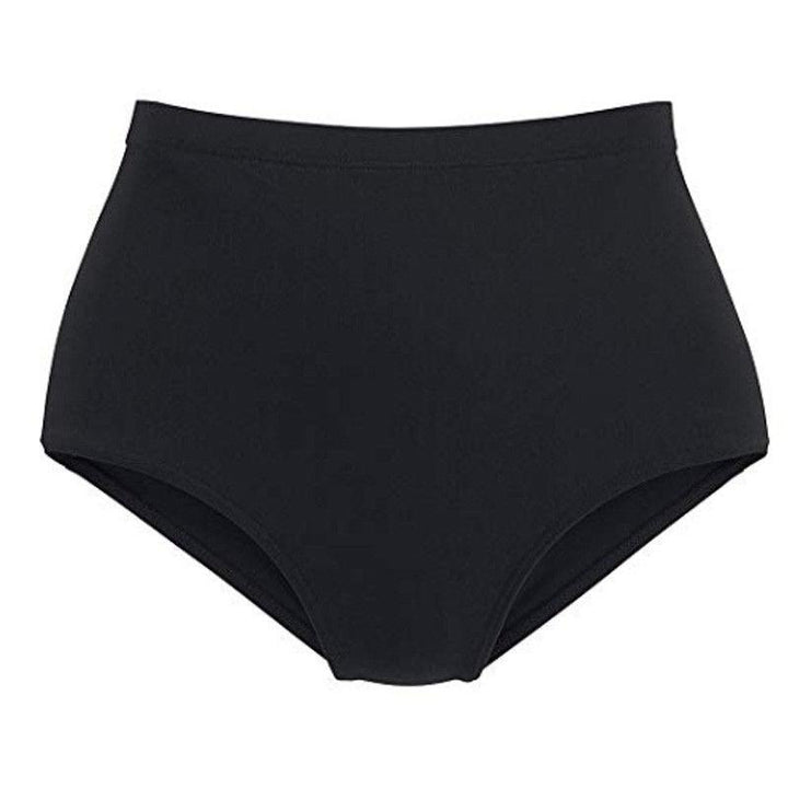Modne damskie majtki od bikini z wysokim stanem w piękne kwiaty. Idealne na upalne dni na plaży.