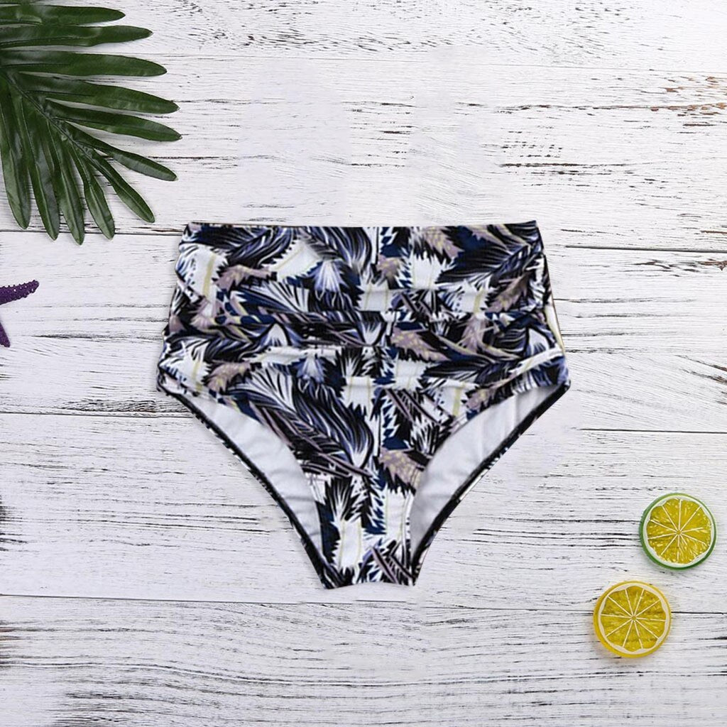 Damskie majtki bikini z wysokim stanem, wygodne i idealne na plażę.
