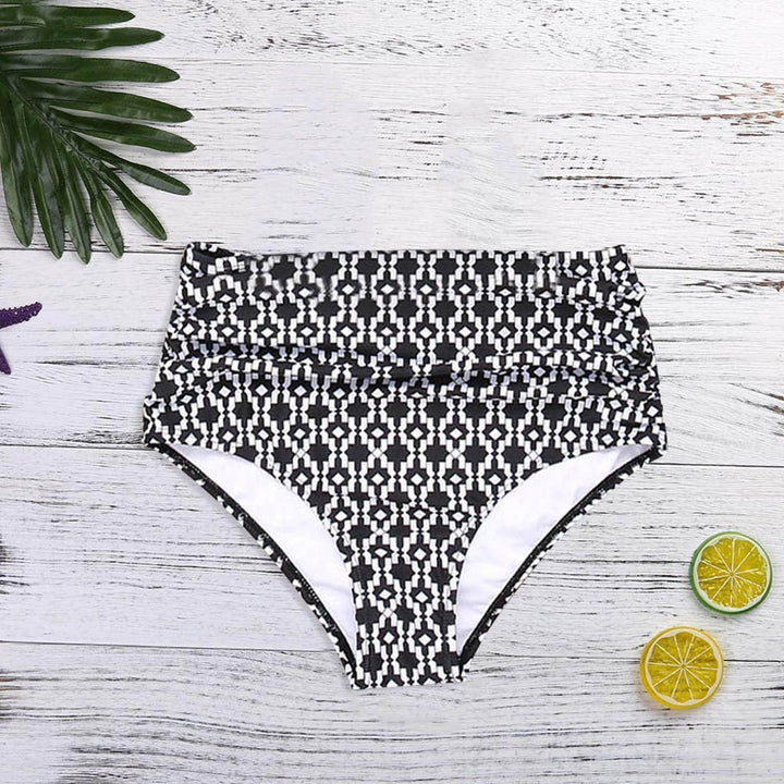 Damskie majtki bikini z wysokim stanem, szybkoschnące, wygodne, na wakacje.