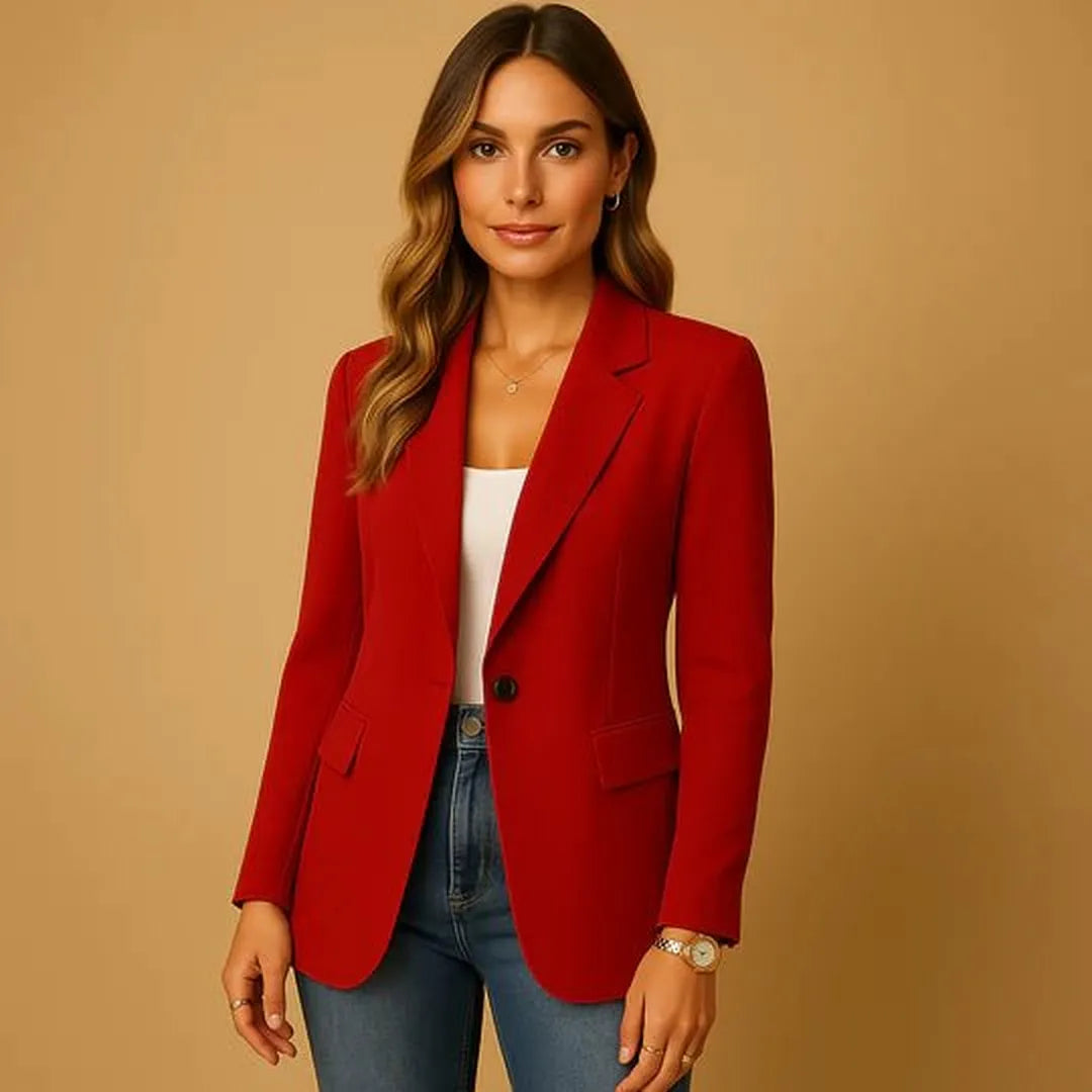 Elegancka marynarka damska o wszechstronnym stylu. Pasuje do smart casual i formalnych okazji.