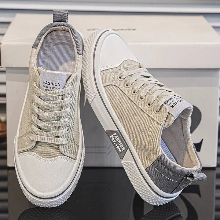 Wygodne męskie sneakersy sznurowane, idealne obuwie casual na co dzień. Klasyczne buty z niską cholewką.