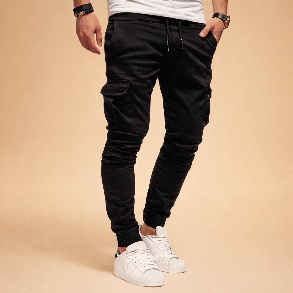 Granatowe spodnie męskie, slim fit, eleganckie, do smart casualowych looków.