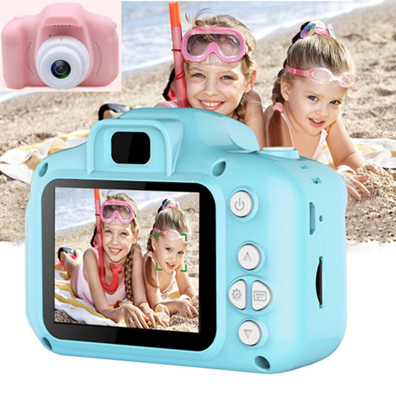 Zestaw: mini kamera dziecięca Klikkie (różowa) z etui, doskonały prezent dla małego fotografa.