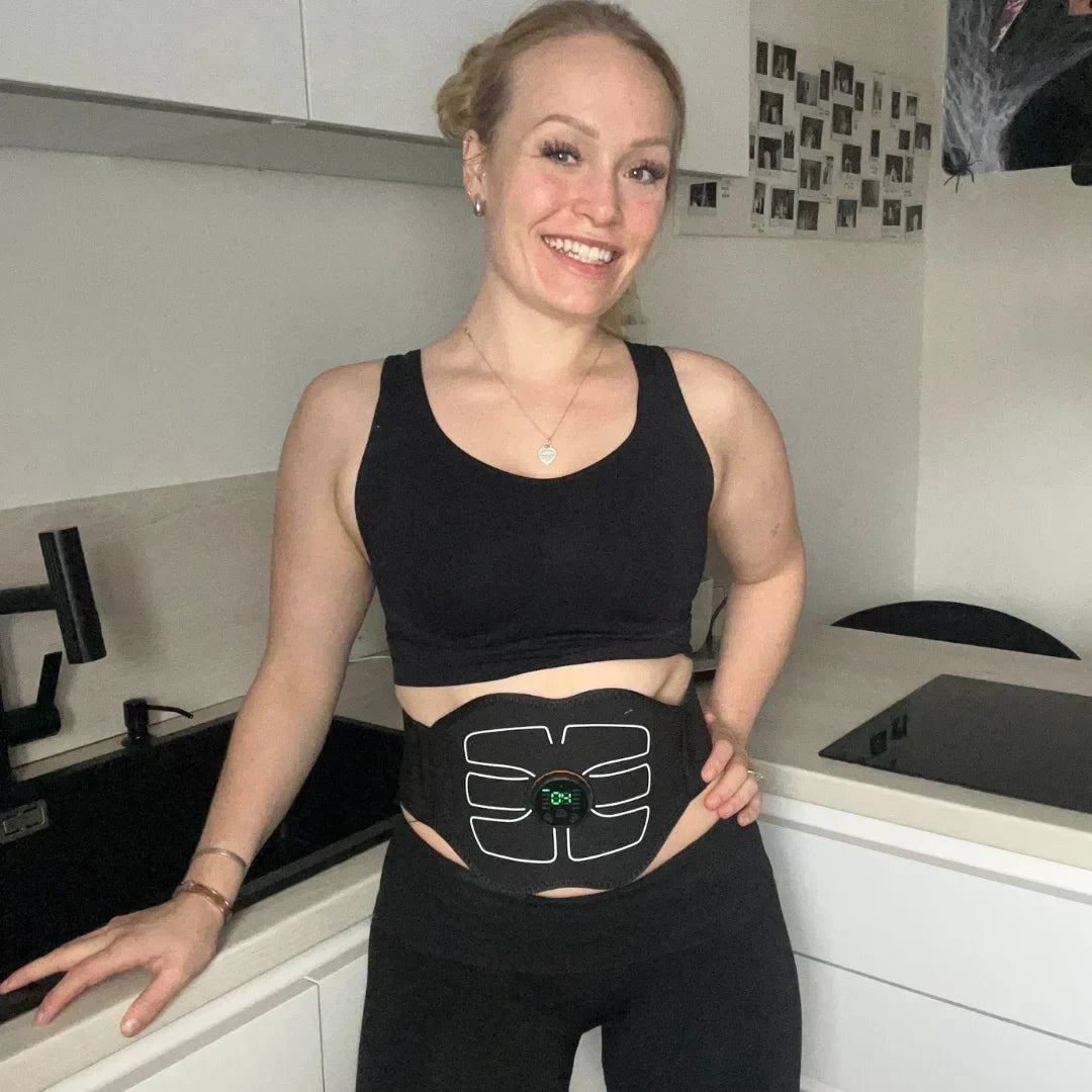 Trener brzucha EMS CorePulse unisex do wzmacniania mięśni i rzeźbienia sylwetki. Idealny stymulator do treningu domowego.