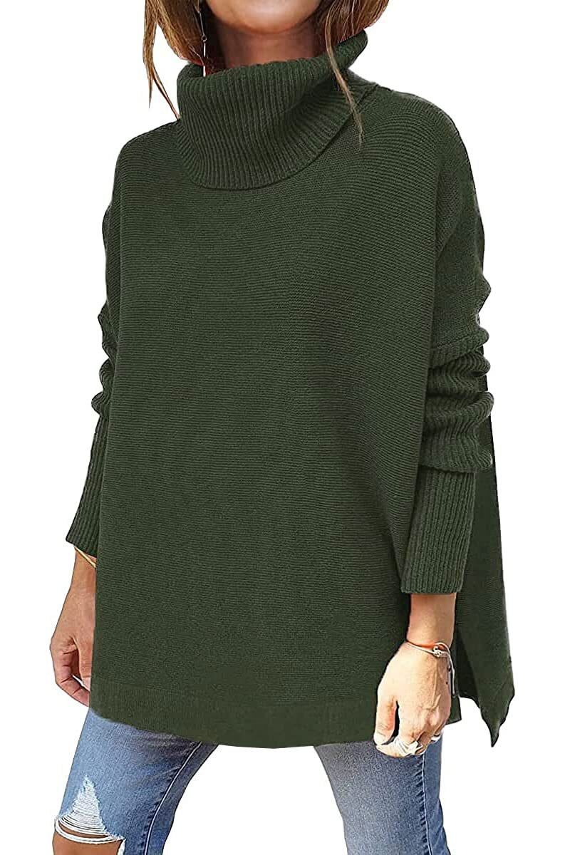 Stylowy damski sweter z golfem Amara, luźny krój, idealny do codziennych stylizacji na jesień i zimę.