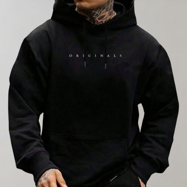 Stylowa męska bluza z kapturem Elias. Modny hoodie męski idealny do streetwearowych stylizacji. Wygodna odzież.