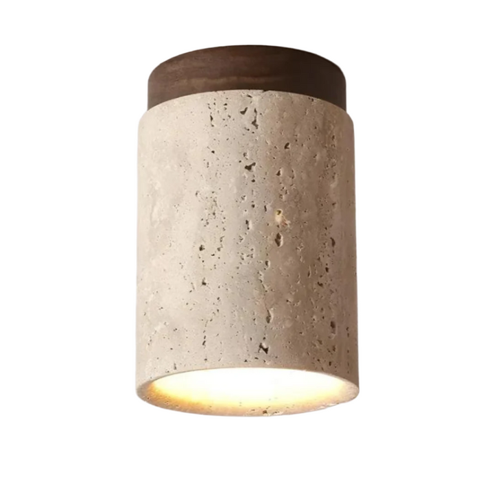 Okrągła lampa sufitowa LED ZenLight w stylu japońskim Wabi Sabi. Minimalistyczne ciepłe światło do wnętrz.