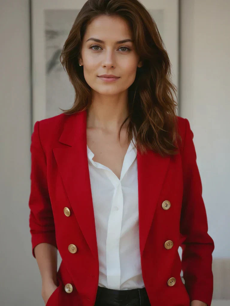 Elegancki żakiet Riana. Lekki damski blazer z dopasowanym krojem, idealny do biura i na codzienne, modne stylizacje.