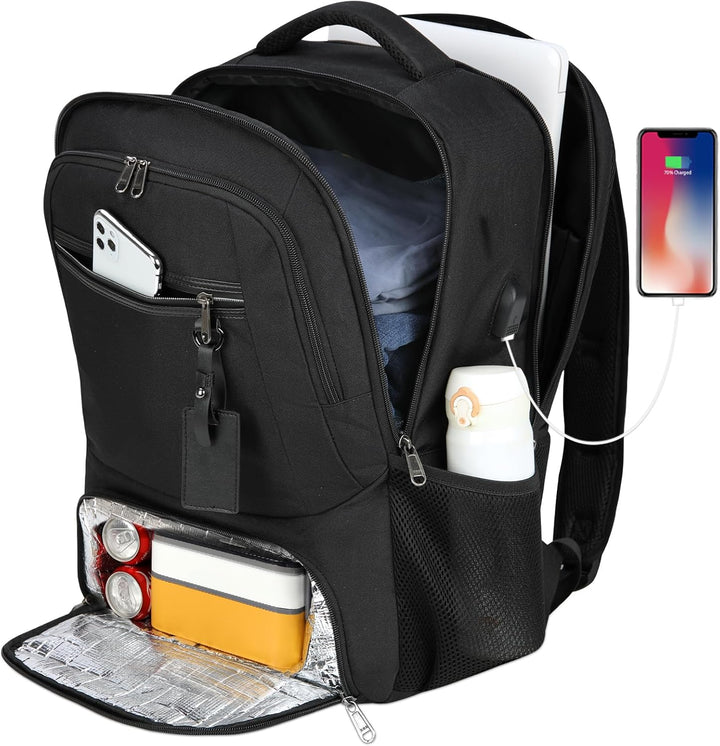 Stylowy plecak biznesowy na laptopa 15.6", wodoodporny materiał.