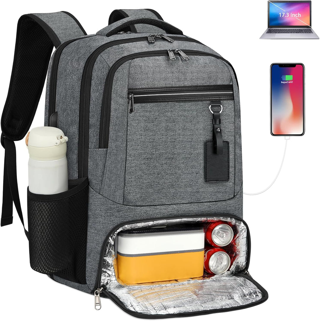 Wodoodporny plecak na laptopa z USB, idealny do pracy i szkoły.