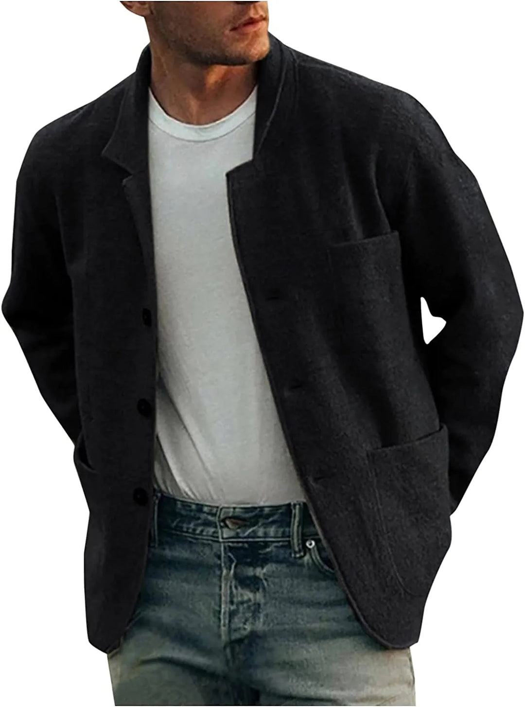 Elegancka marynarka casual Aiden. Męski styl, wygoda. Klasyczna odzież na wiosnę, lato, jesień.