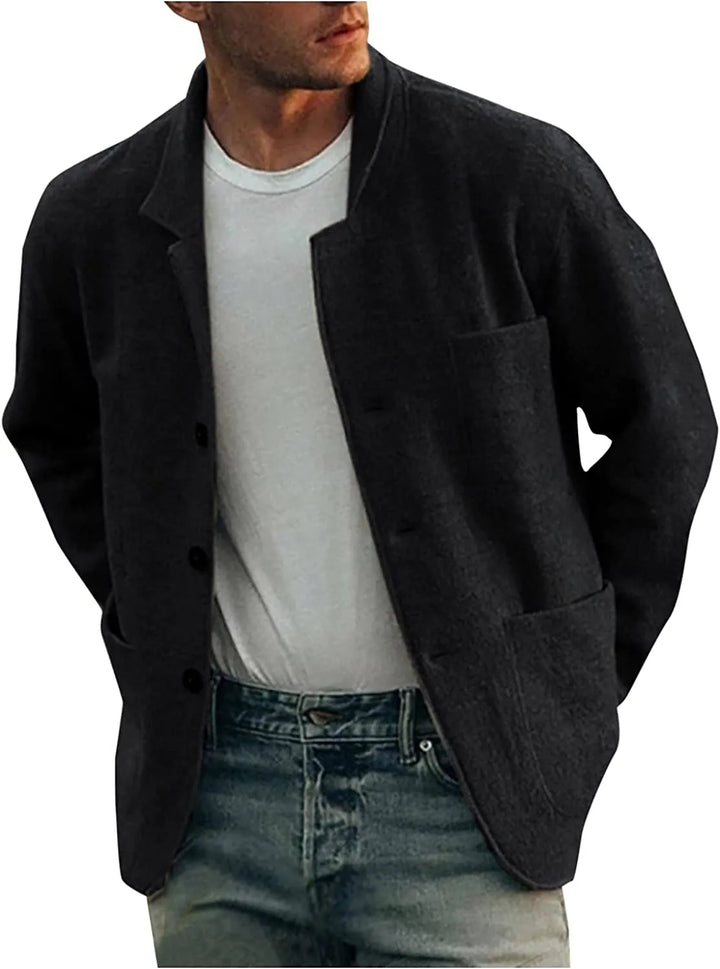 Elegancka marynarka casual Aiden. Męski styl, wygoda. Klasyczna odzież na wiosnę, lato, jesień.