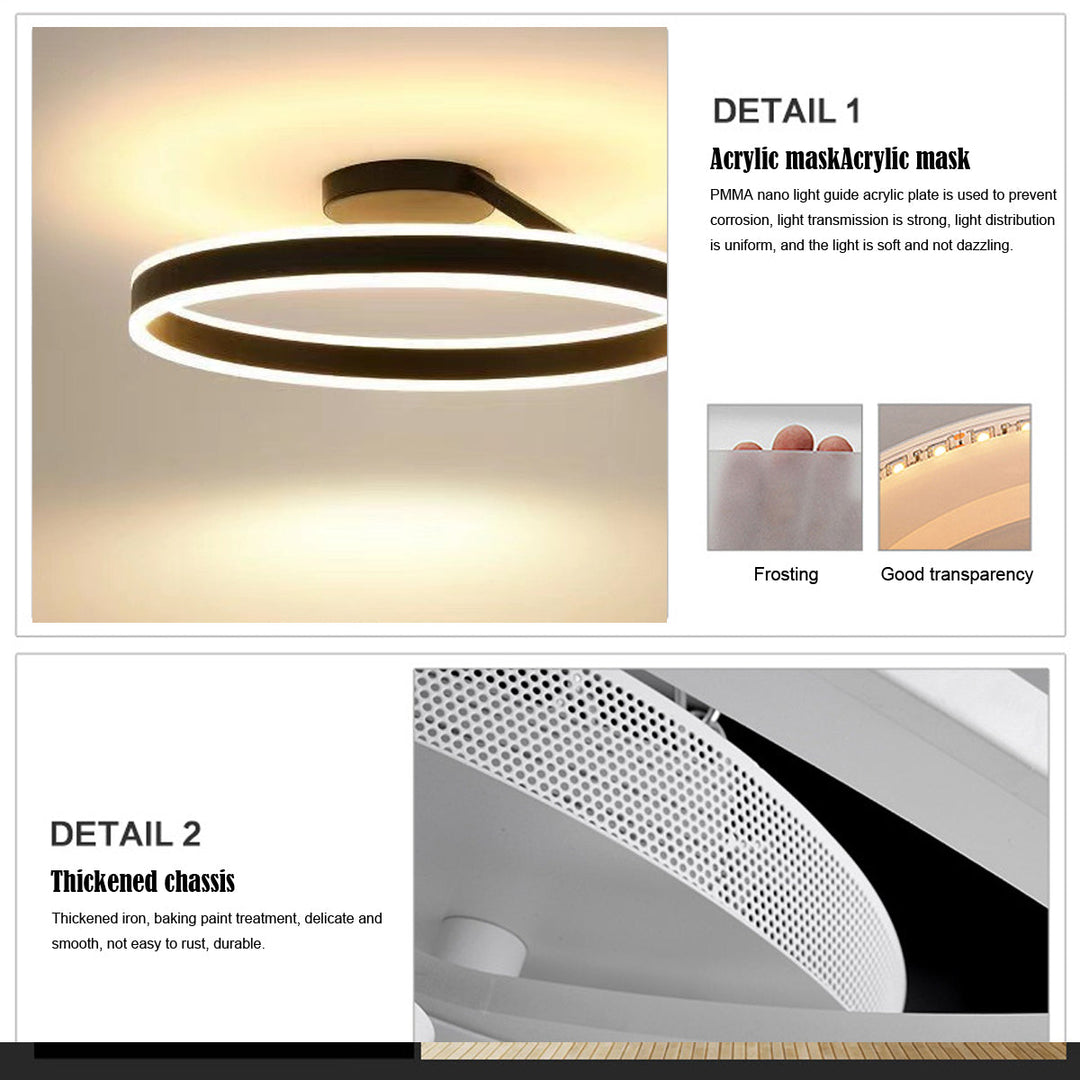 Designerska lampa sufitowa LED Luminara, nowoczesna i energooszczędna, do salonu.
