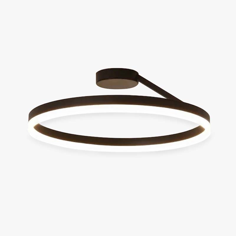 Nowoczesna czarna lampa sufitowa LED Luminara do salonu, elegancki design.