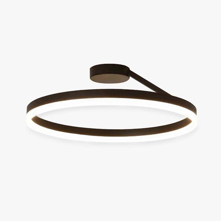 Nowoczesna czarna lampa sufitowa LED Luminara do salonu, elegancki design.