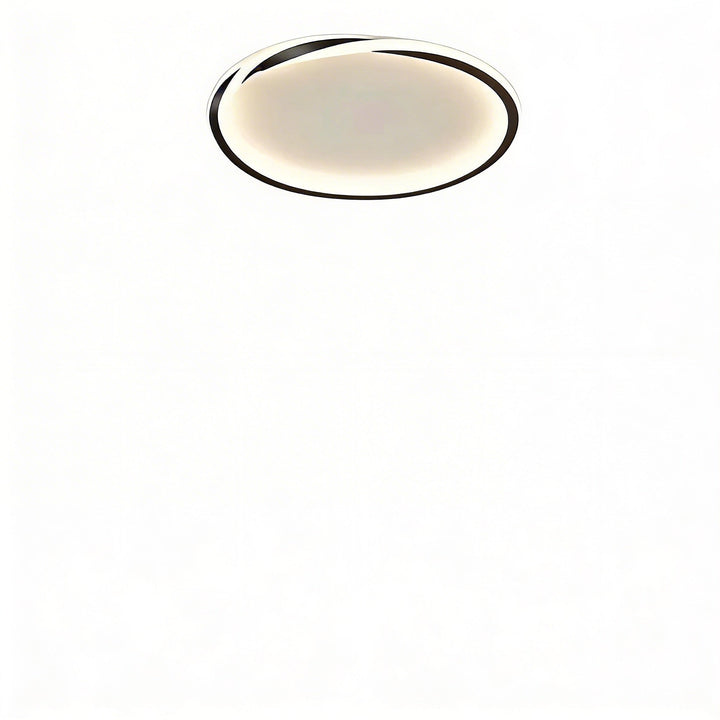 Okrągła lampa sufitowa LED, minimalistyczna, ściemniana. Nowoczesne oświetlenie do salonu.