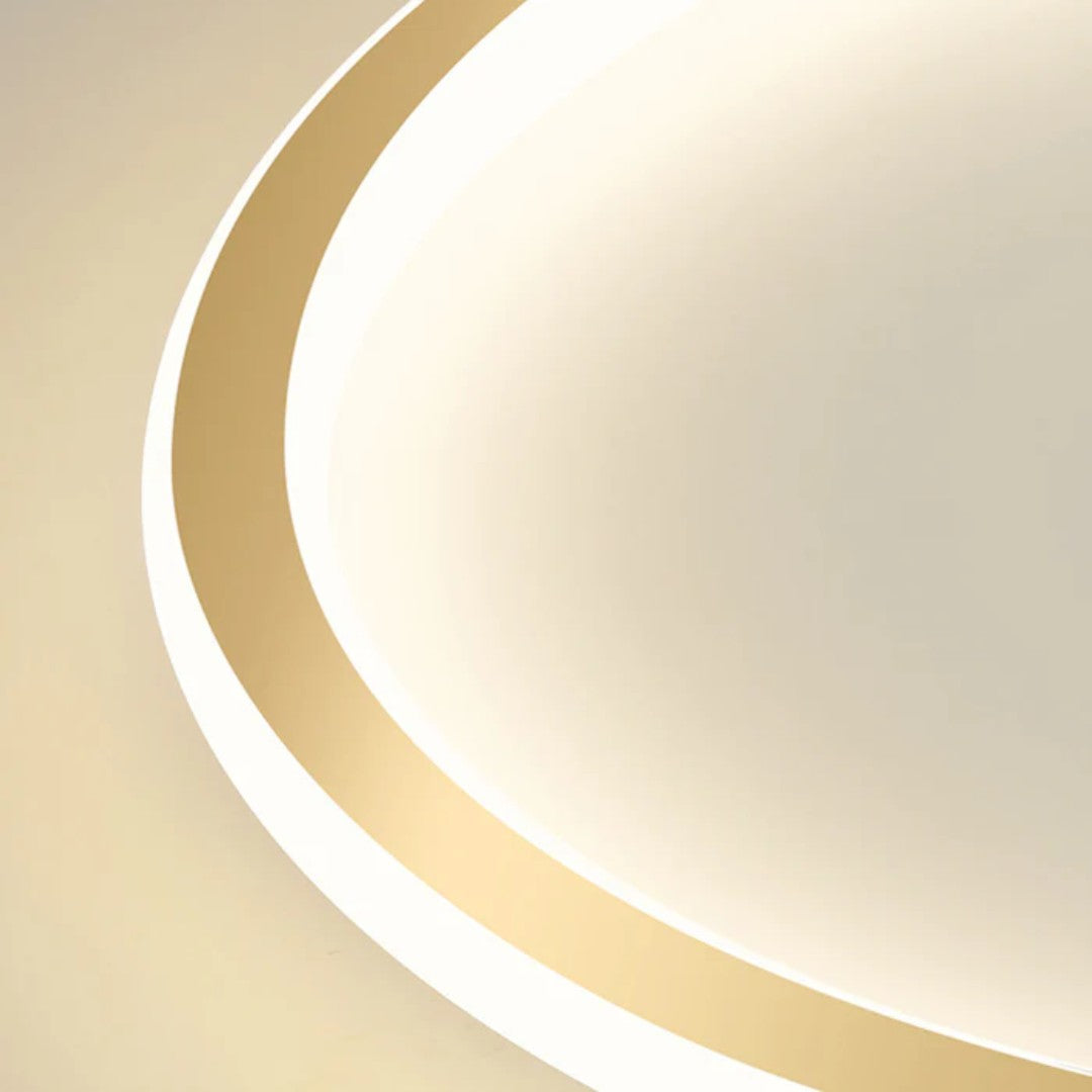 Okrągła ściemniana lampa sufitowa LED, minimalistyczna. Nowoczesna oprawa do sypialni.