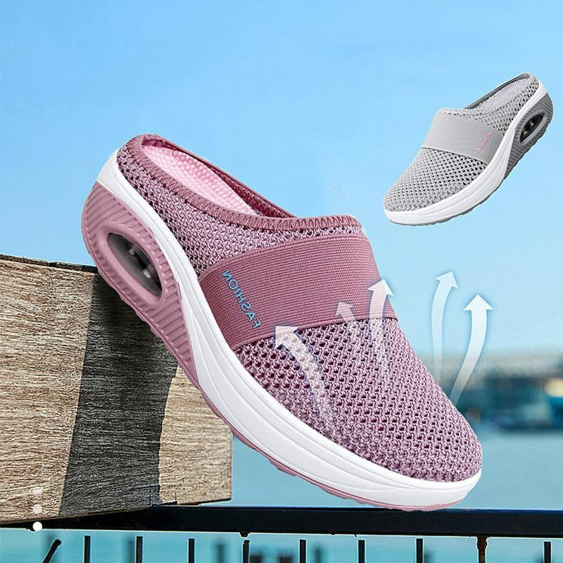 Damskie ortopedyczne buty wsuwane z amortyzacją. Lekkie, komfortowe obuwie na co dzień ze wsparciem stopy.